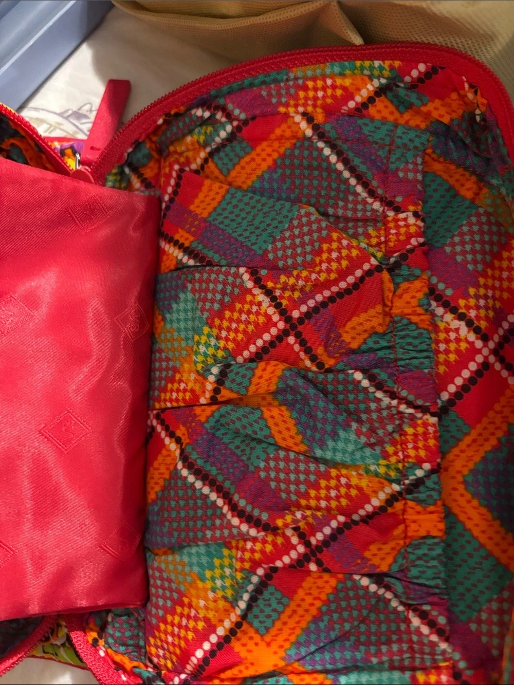 Vera Bradley Rumba print Vivian hobo bag and small Cosmetic Pouch